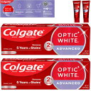 ランキング受賞 コルゲート Colgate オプティックホワイトアドバンス スパークリングホワイト 歯磨き粉 90g 1本／2本…