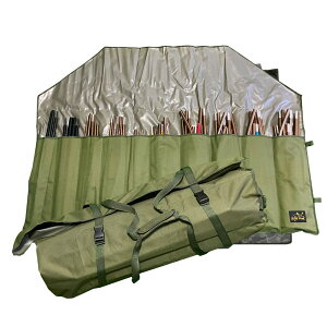 収納バッグ テントポール 6 / 8 / 10 ポケット 600D オックスフォード 生地 サブポール タープポール キャノピーポール 手提げ ストラップ 防水 バッグ ケース 大容量 迷彩柄【WildPeak】【台湾直