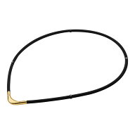 ファイテン ネックレス RAKUWA磁気チタンネックレスS-|| ブラック/ゴールド 45cm 肩こり・首こり・こり改…