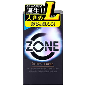 【4箱計24個】ジェクス ZONE ゾーン Lサイズ コンドーム 6個入