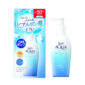 ロート製薬スキンアクアスーパーモイスチャーUVジェルポンプ 140g SPF50+ PA++++ 日焼け止め 顔 体 ボディ