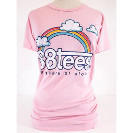 88TEES（エイティエイティーズ）レディース・Tシャツ・Anniversary29 years of alohaPink×Rainbow・サイズ：M