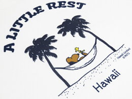 MoniHonoluluモニホノルル【ハワイ限定・Hawaii直輸入】日焼けスヌーピー・レディースTシャツAタイプALITTERESTサイズ:S-L