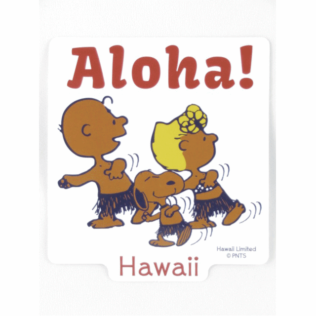 Moni Honolulu モニホノルル ハワイ限定 Aloha ステッカーホワイト Hawaii直輸入 期間限定特価品 日焼けスヌーピー 年中無休