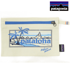 Patagonia パタゴニア【ハワイ限定・Hawaii直輸入】PATALOHA SIGN ZIPPERED POUCH-HALEIWAポーチ PATALOHA パタロハBLEACHED STONE