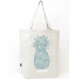 Patagonia パタゴニア【ハワイ限定・ Hawaii直輸入】PATALOHA ILLUSTRATED PINEAPPLE MARKET TOTE-HONOLULUトートバック・エコバック・ショッピングバッグPataloha・パタロハBLEACHED STONE