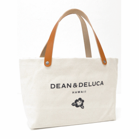 DEAN&DELUCA ディーンアンドデルーカ【ハワイ限定】【HAWAII直輸入】【送料無料】LEATHER HANDLE TOTEThe Ritz-Carlton Residence限定リッツカールトン限定レザーハンドル・スモールトート・SサイズNatural×Black