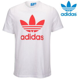 adidas Originals・アディダス オリジナルスTシャツadidas Originals　Trefoil T-Shirt【海外限定】【USAモデル】【即日発送】White/Redメンズ ユニセックス 【返品交換不可】
