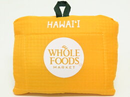 【ハワイ限定】【HAWAII直輸入】【WholeFoodsMarket】【ホールフーズマーケット】トートバック・エコバック・ショッピングバッグイエロー×グリーン×HAWAII【返品交換不可】