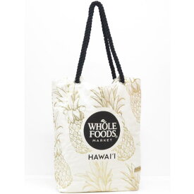 Whole Foods Market【ホールフーズマーケット】【ハワイ限定】【HAWAII直輸入】トートバッグ・エコバッグ・ショッピングバッグTAG ALOHA CO Natural×Gold×BlackPineapple【返品交換不可】