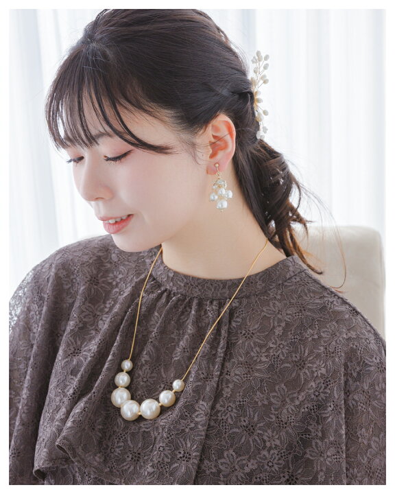 楽天市場】結婚式 ネックレス お呼ばれ アクセサリー セット可能 