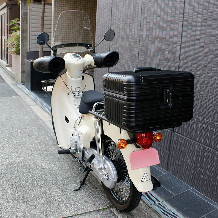 楽天市場】RIMOWA 風 バイク アルミ リアボックス 42L スーパーカブ 