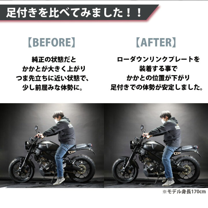 楽天市場】ZAMA 製 XSR125 XSR155 用 ローダウン リンクプレート 