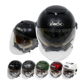 ZACK ZJ-2 ジェットヘルメット (全6色) ヘルメット バイクヘルメット ユニセックス SG規格 全排気量対応 洗える内装 インナーシールド搭載 SPEEDPIT TNK工業 ダブルシールド エアーインテーク サ