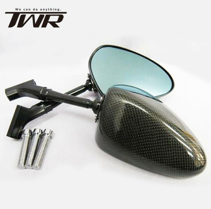 楽天市場】TWR製 (SIMOTA OEM生産) オートバイ用 カーボンミラー 