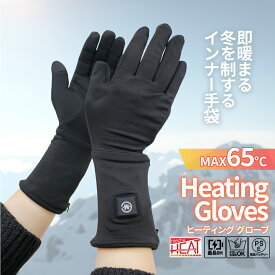 【日本製カーボン発熱繊維使用・6ヵ月製品保証付】めちゃヒート 電熱 ホットインナーグローブ 充電式 ヒーター手袋 レディース メンズ (ブラック/3サイズ) 防寒 電熱 手袋 電熱グローブ 電熱手袋 ヒータ ホットグローブ 防寒対策