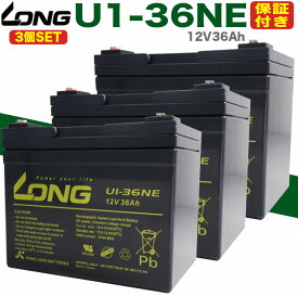 【保証書付き】3個セット 台湾LONG バッテリー U1-36NE 電動カート・セニアカー・溶接機各種 / 互換: SEB35 12SN35 12SPX33 DJW12-33 BT40-12 LC-V1233P