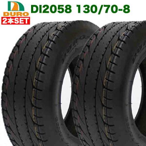 DURO DI2058 130/70-8 42L T/L ���A 2�{�Z�b�g �K���Ԏ�: �W���C���L���m�s�[ ( JBH-TA03 / 2BH-TA03 ), �W���C��X ( TD02 )�o�C�N ���A�^�C�� ���A�Z�b�g ���� 4�T�C