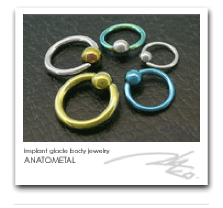 楽天市場】10Ga. チタン製 キャプティブリング & ビーズ アナトメタル