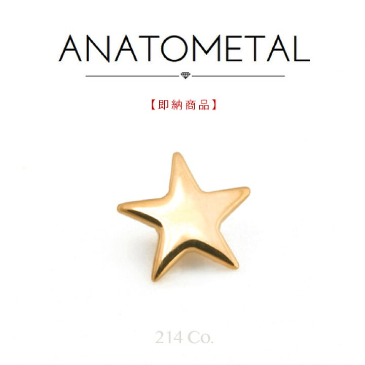 楽天市場】18金 ローズゴールド 5mm スターエンド 単品 ANATOMETAL  