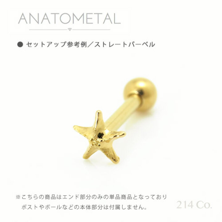 楽天市場】18金 イエローゴールド シースターエンド 単品 ANATOMETAL  