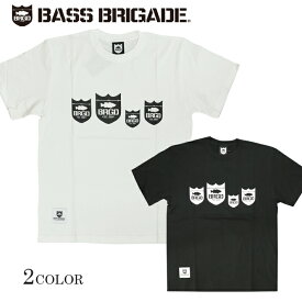 バスブリゲード Tシャツ BASS BRIGADE BRGD Four Shield Logo Tee バスフィッシング デプス バス釣り 釣り メール便送料無料