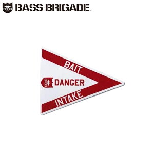 XebJ[ BASS BRIGADE oXuQ[h DANGER INTAKE 4"×3" STICKER - RED oXtBbVO fvX ނ oXނ