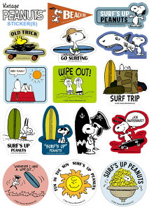 Xk[s[ XebJ[ SURFfS UP PEANUTS SURF BOARD STICKER (S) s[ibc EbhXgbN XebJ[ STICKER T[tB T[t{[h