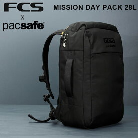 FCS エフシーエス バックパック FCS X PACSAFE MISSION DAY PACK 28L BLACK リュック/旅行/サーフトリップ/サーフィン 送料無料！あす楽！
