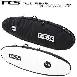 サーフボードケース FCS エフシーエス TRAVEL 1 FUNBOARD SURFBOARD COVER 7’6” ファン/ミッドレングスボード エアトラベル サーフボード1本収納カバー