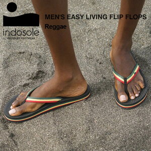 �y�p�b�P�[�W�����z���z�r�[�`�T���_�� �����Y INDOSOLE �C���h�\�[�� MEN�fS EASY LIVING FLIP FLOPS -Reggae- �T���_��/�T�[�t�B��/�A�E�g�h�A/�L�����v/�X����