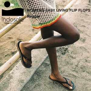 �y�p�b�P�[�W�����z���z�r�[�`�T���_�� �E�B�����Y INDOSOLE �C���h�\�[�� Women�fs EASY LIVING FLIP FLOPS -Reggae/Black- �T���_��/�T�[�t�B��/�A�E�g�h�A/�L�����v/�X����