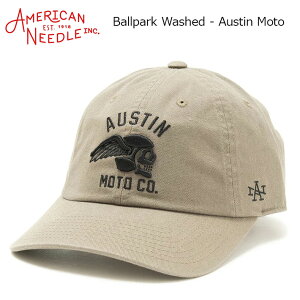 �L���b�v AMERICAN NEEDLE �A�����J���j�[�h�� Ballpark Washed - Austin Moto 1918�N�ɑn�Ƃ̃A�����J�̘V�܃L���b�v�u�����h ���j�Z�b�N�X �o�C�N �L���b�v �X�i�b�v�o�b�N