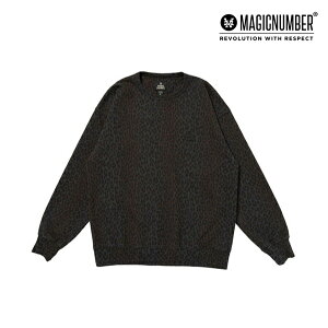 Magic Number Leopard Bleach Crew Sweat �}�W�b�N�i���o�[ ���I�p�[�h �u���[�` �N���[ �X�E�F�b�g