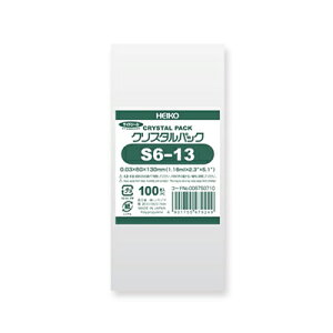�y���[���֑Ή��zHEIKO OPP�� �N���X�^���p�b�N S6-13 (�e�[�v�Ȃ�) 100�� ��0�D03×��60×��130mm