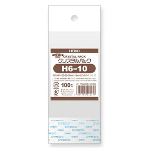 �y���[���֑Ή��zHEIKO OPP�� �N���X�^���p�b�N H6-10 (�w�b�_�[�t��) 100��