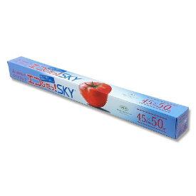 【ケース販売】三菱樹脂 ダイアラップ エコぴたっ！SKY（スカイ）45cm×50m・30本入色つきラップ 食品包装用ラップ ブルー 青色ラップ 非塩ビ系 ダイヤラップ エコピタ