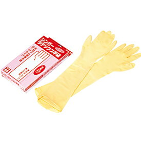 シンガーラテックス手袋 ロング48 Mサイズ 10枚入 左右兼用 ビニール手袋 伸びる フィット 食品加工 調理 清掃 病院 掃除 介護 食品衛生法 食品衛生法適合品