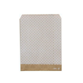 【メール便対応】HEIKO 紙袋 柄小袋 Rタイプ R-70 ピンドット WH 200枚 幅140×高180mm