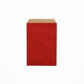 【メール便対応】HEIKO 紙袋 柄小袋 Rタイプ R-85 筋入無地赤 200枚 幅105×高150mm