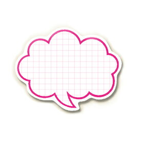 【メール便対応】HEIKO 抜型カード フキダシ S P 50枚 ピンク
