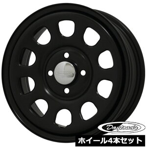 ホイール4本セット デイトナ DAYTONA'S G2 マットブラック 14インチ 5.0J 4穴100 +42 軽自動車