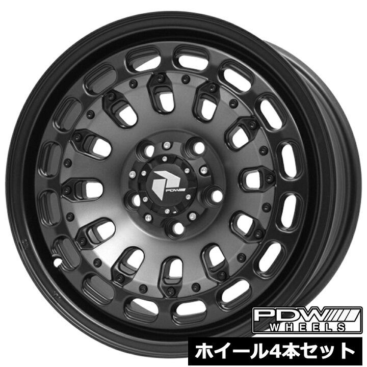 楽天市場】ホイール4本セットPDW RAZORBACK フラットブラック/マシン 