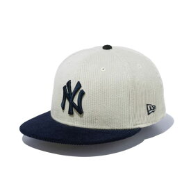 【国内正規品】NEWERA(ニューエラ) 59FIFTY MLB Corduroy コーデュロイ ニューヨーク・ヤンキース ライトベージュ ネイビーバイザー 13751134