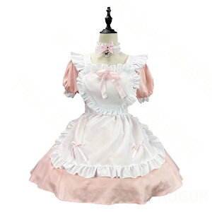 メイド服 コスプレ 猫 ネコ耳 かわいい フリル セクシー 赤 ブラック ゆめかわ 大人 レディース バレンタイン エプロン カチューシャ 半袖 スカート ワンピース 白 黒 リボン ピンク 仮装 大