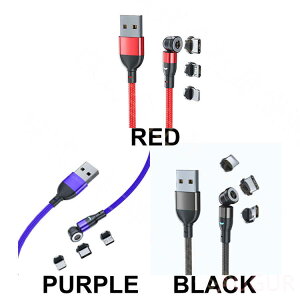 3in1 }Olbg [dP[u USBP[u @ }` iPhone iPad Lightning MicroUSB Type-C Android X}z ^ubg 360x] 540x LED ho@\ E 180x U L^ 1m C  [dR[h 