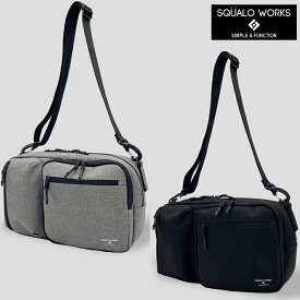 SQUALO WORKS スクアーロワーク CHAMBRAY POLYESTER 2WAY SHOULDER BAG ボディバッグ ショルダーバッグ バッグ カバン 鞄