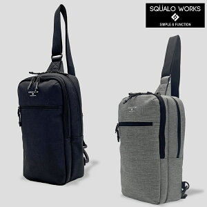 SQUALO WORKS �X�N�A�[�����[�N CHAMBRAY POLYESTER SLING PACK �{�f�B�o�b�O �o�b�O �J�o�� ��