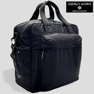 SQUALO WORKS �X�N�A�[�����[�N RECYCLE NYLON SQUARE BOSTON BAG �{�X�g�� �o�b�O �J�o�� ��