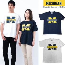 MICHIGAN 半袖プリントTEE JEMORGAN ジェーイーモーガン JEMORGAN別注 ミシガン カレッジロゴ カレッジTEE 半袖 Tシャツ カットソー アメカジ